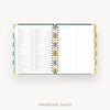 Day Designer 2026 weekly planner: black stripe cover with holidays page