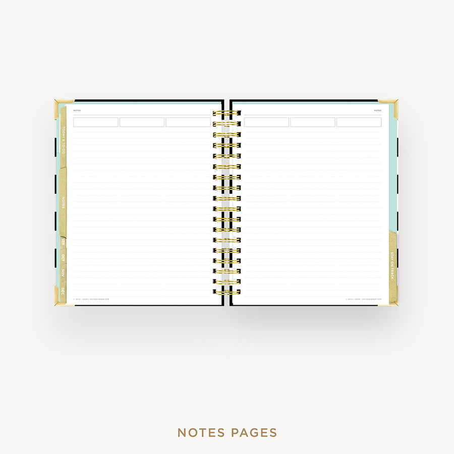 Day Designer 2026 weekly planner: black stripe cover with note-taking pages