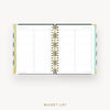 Day Designer 2026 weekly planner: black stripe cover with bucket list