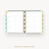 Day Designer 2026 weekly planner: black stripe cover  with weekly planning pages
