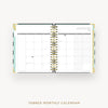 Day Designer 2026 weekly planner: black stripe cover with monthly calendar