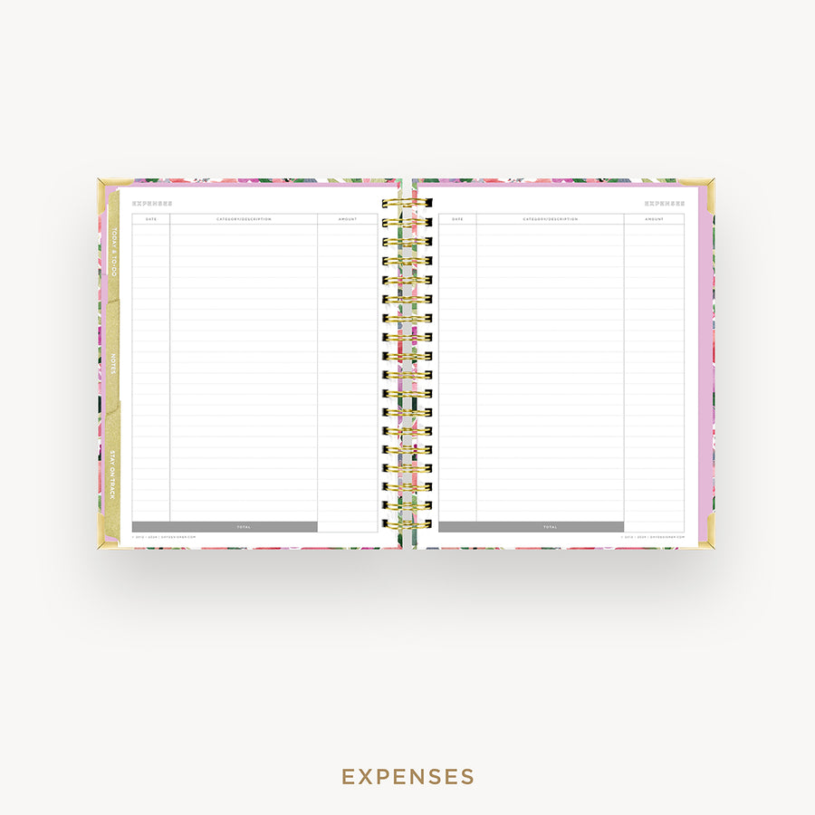 Day Designer 2026 weekly planner: ula bloom cover with expense tracking pages