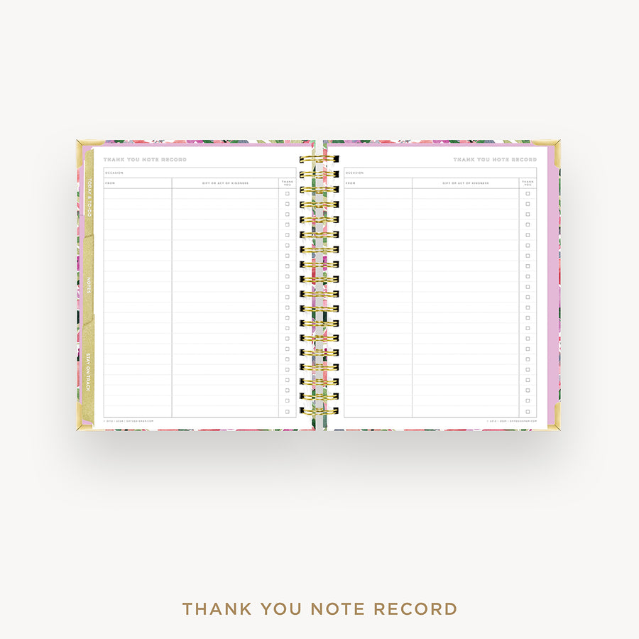 Day Designer 2026 weekly planner: ula bloom cover with thank you notes pages