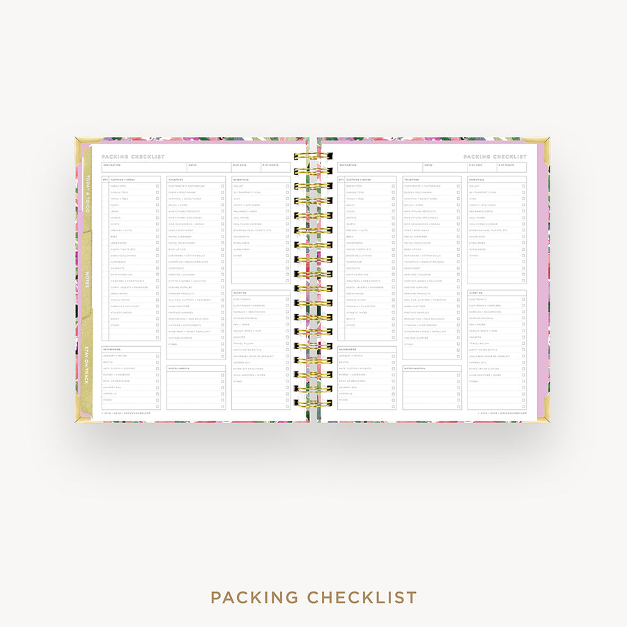 Day Designer 2026 weekly planner: ula bloom cover with packing checklist