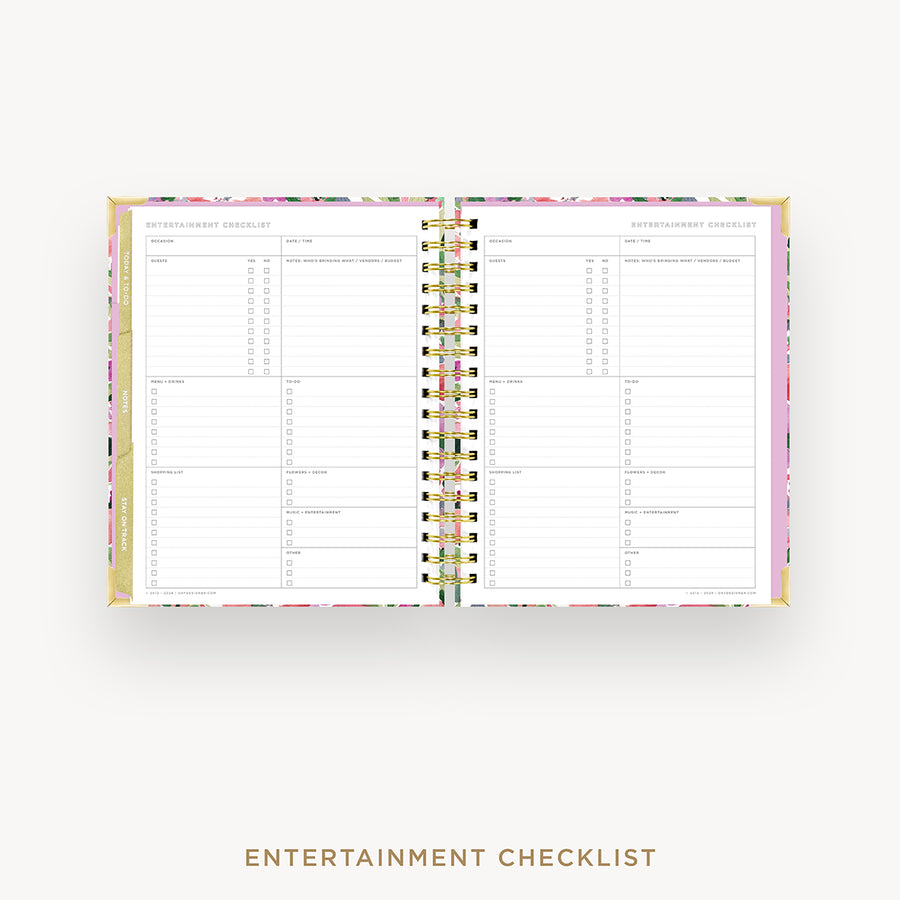 Day Designer 2026 weekly planner: ula bloom cover with entertainment party planner