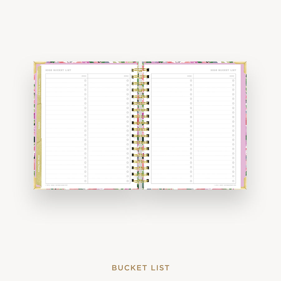 Day Designer 2026 weekly planner: ula bloom cover with bucket list