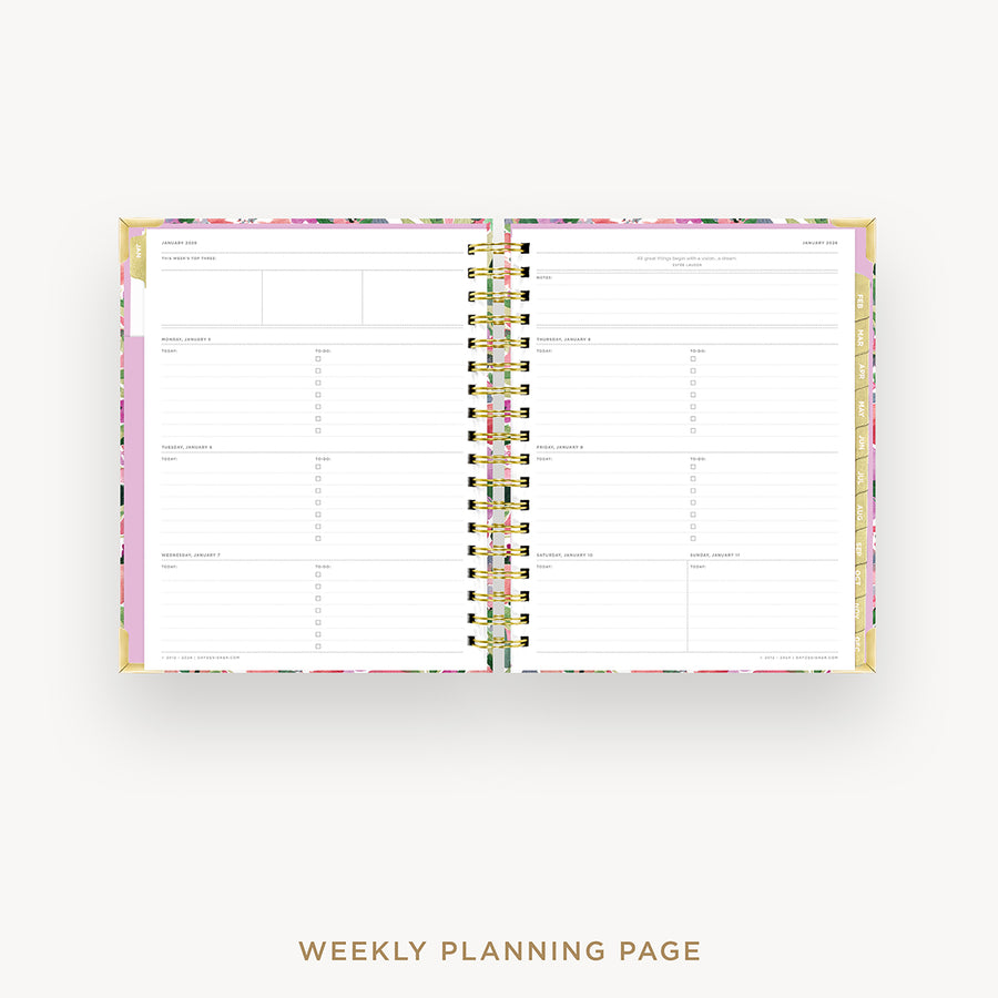 Day Designer 2026 weekly planner: ula bloom cover  with weekly planning pages