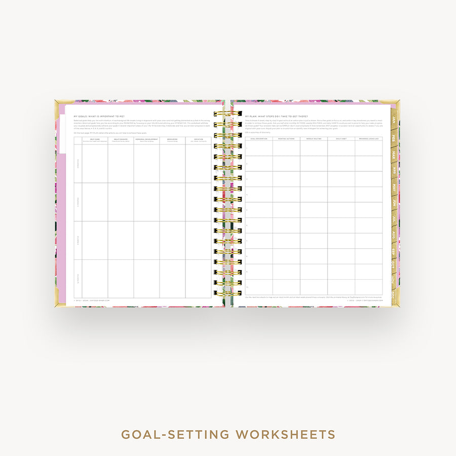 Day Designer 2026 weekly planner: ula bloom cover with goals worksheet
