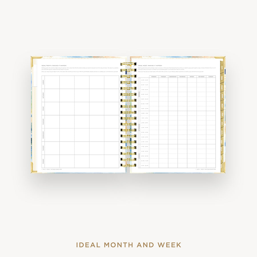 Day Designer 2026 weekly planner: sea and sky cover with ideal week worksheet