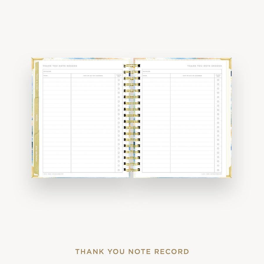 Day Designer 2026 weekly planner: sea and sky cover with thank you notes pages