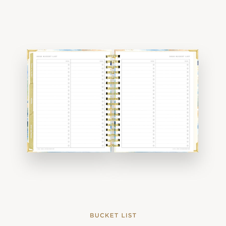 Day Designer 2026 weekly planner: sea and sky cover with bucket list