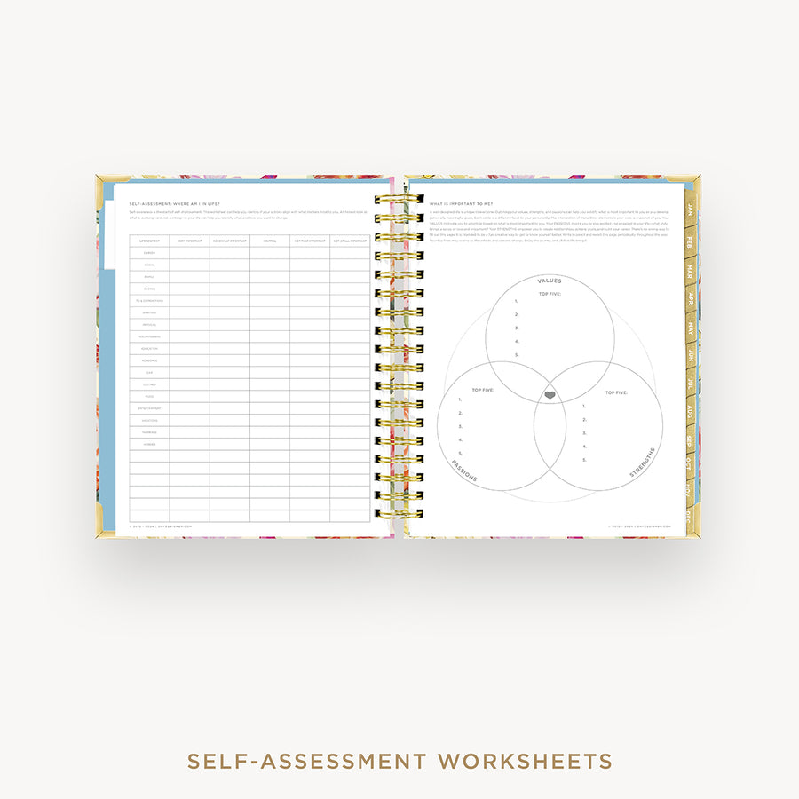 Day Designer 2026 weekly planner: oh so lovely cover with self assessment worksheet