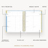 Day Designer 2026 weekly planner: alicia opened with captions of contents