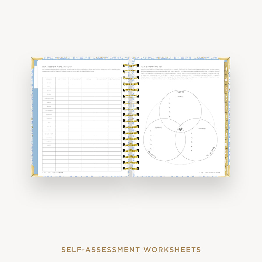 Day Designer 2026 weekly planner: alicia cover with self assessment worksheet