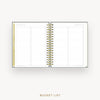 Day Designer 2026 weekly planner: charcoal bookcloth cover with bucket list
