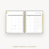 Day Designer 2026 weekly planner: charcoal bookcloth cover with monthly calendar