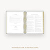 Day Designer 2026 weekly planner: charcoal bookcloth cover with introduction