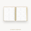 Day Designer 2026 weekly planner: caramel latte pebble texture cover with 12 month calendar