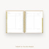 Day Designer 2026 weekly planner: caramel latte pebble texture cover with undated daily planning pages