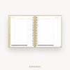 Day Designer 2026 weekly planner: caramel latte pebble texture cover with expense tracking pages