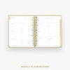 Day Designer 2026 weekly planner: caramel latte pebble texture cover  with weekly planning pages