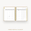 Day Designer 2026 weekly planner: caramel latte pebble texture cover with monthly calendar