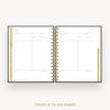 Day Designer 2026 mini weekly planner: classic black pebble texture cover with undated daily planning pages