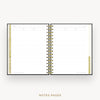 Day Designer 2026 mini weekly planner: classic black pebble texture cover with note-taking pages