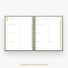Day Designer 2026 mini weekly planner: classic black pebble texture cover  with weekly planning pages