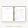 Day Designer 2026 mini weekly planner: classic black pebble texture cover with introduction