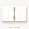 Day Designer 2026 weekly planner: caramel latte pebble texture cover with undated daily planning pages