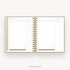 Day Designer 2026 weekly planner: caramel latte pebble texture cover with expense tracking pages