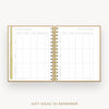 Day Designer 2026 weekly planner: caramel latte pebble texture cover with gift ideas pages