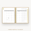Day Designer 2026 weekly planner: caramel latte pebble texture cover with monthly calendar