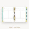 Day Designer 2026 weekly planner: black stripe cover with undated daily planning pages