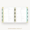 Day Designer 2026 weekly planner: black stripe cover with entertainment party planner