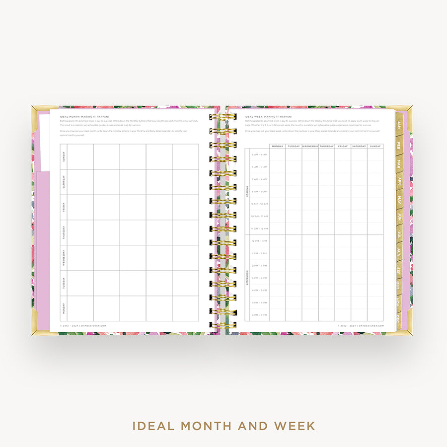 Day Designer 2026 mini weekly planner: ula bloom cover with ideal week worksheet