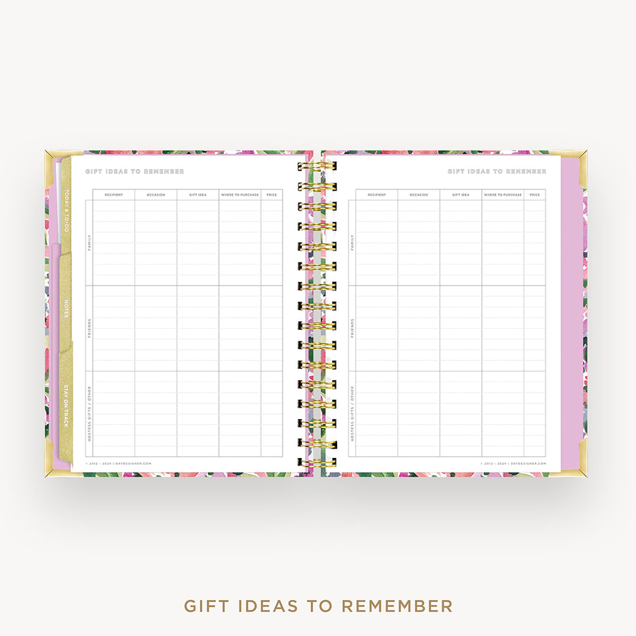 Day Designer 2026 mini weekly planner: ula bloom cover with gift ideas pages
