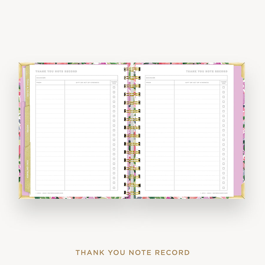 Day Designer 2026 mini weekly planner: ula bloom cover with thank you notes pages