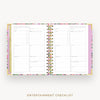 Day Designer 2026 mini weekly planner: ula bloom cover with entertainment party planner