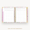 Day Designer 2026 mini weekly planner: ula bloom cover with goals worksheet