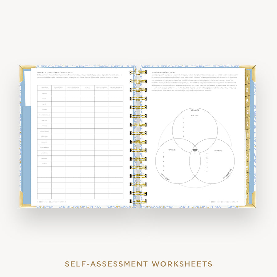 Day Designer 2026 mini weekly planner: alicia cover with self assessment worksheet