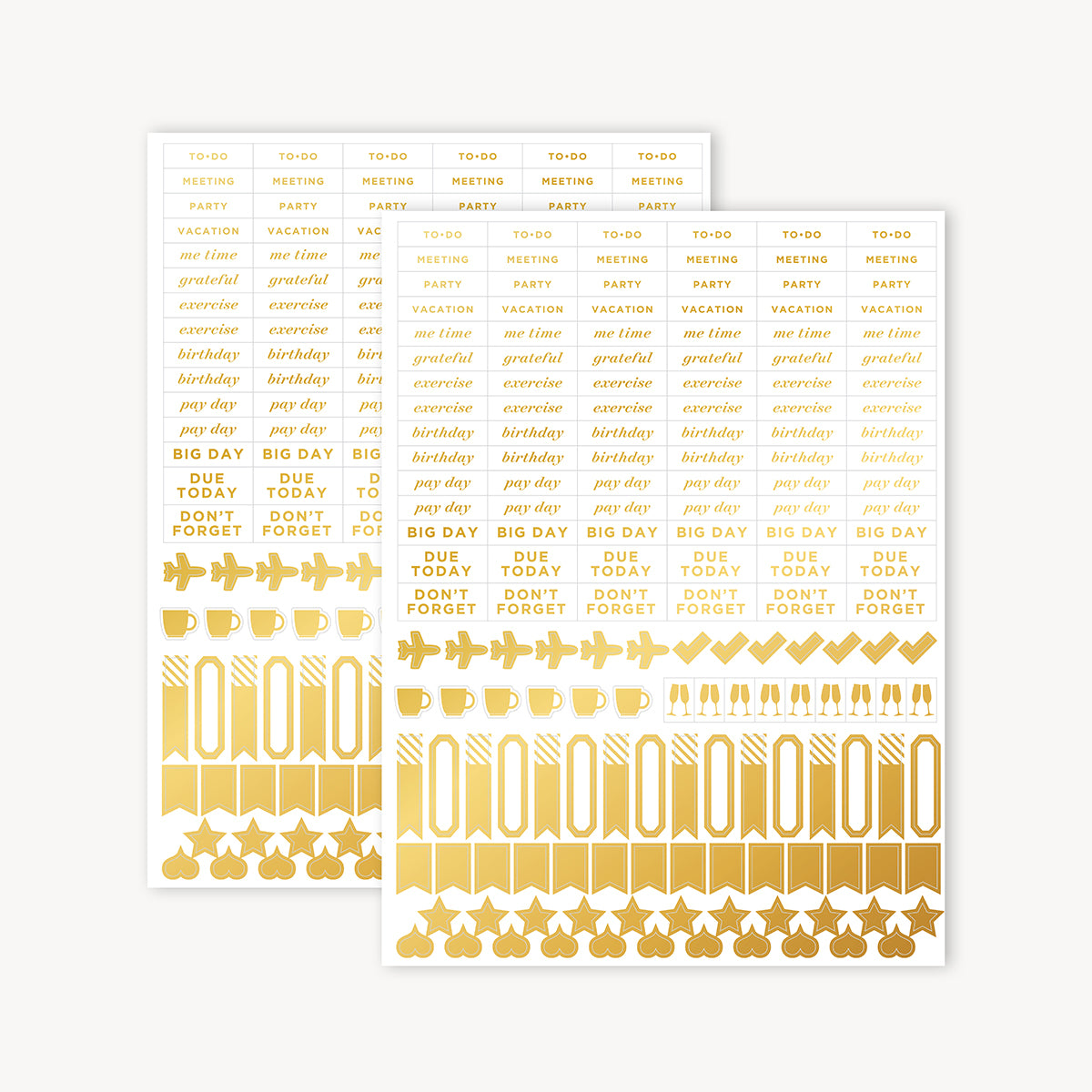 Flagship Gold Stickers: 2-Pack Set