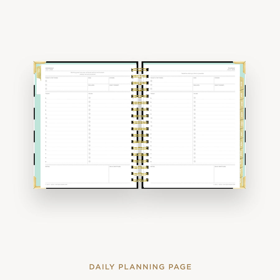 2026 Mini Weekly Planner: Black Stripe