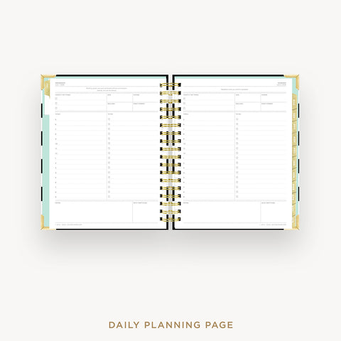 2026 Mini Weekly Planner: Black Stripe