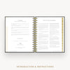 An open spiral-bound book or booklet shown from above on a light gray background, with printed text pages visible and the words 'INTRODUCTION & INSTRUCTIONS' below. This is not a person-in-environment lifestyle shot; it is a clean product-style presentation of printed material, so Product/Packaging fits best.