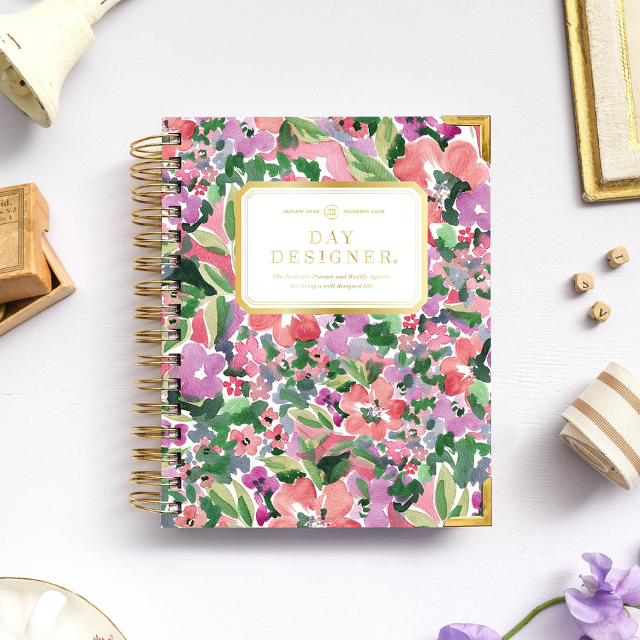 Day Designer 2026 mini weekly planner: ula bloom beautiful cover agenda book
