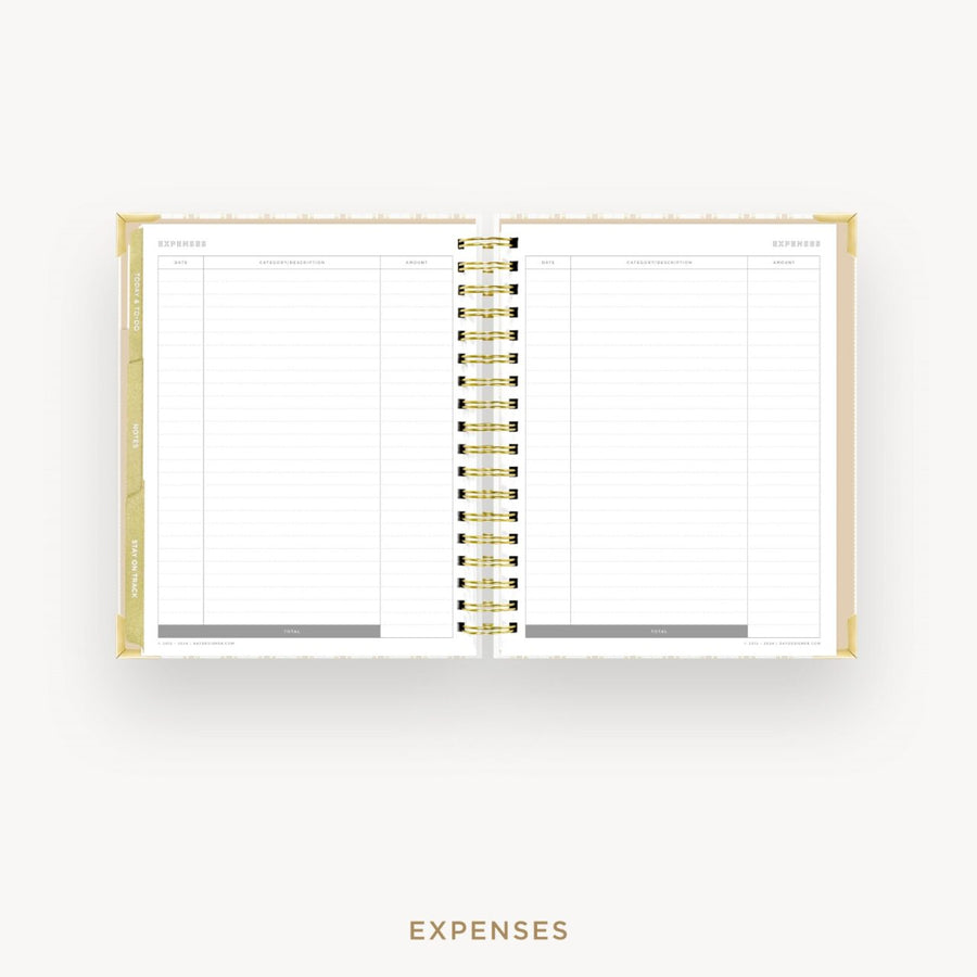 Day Designer 2026-27 weekly planner: Ticking Stripe cover with expense tracking pages