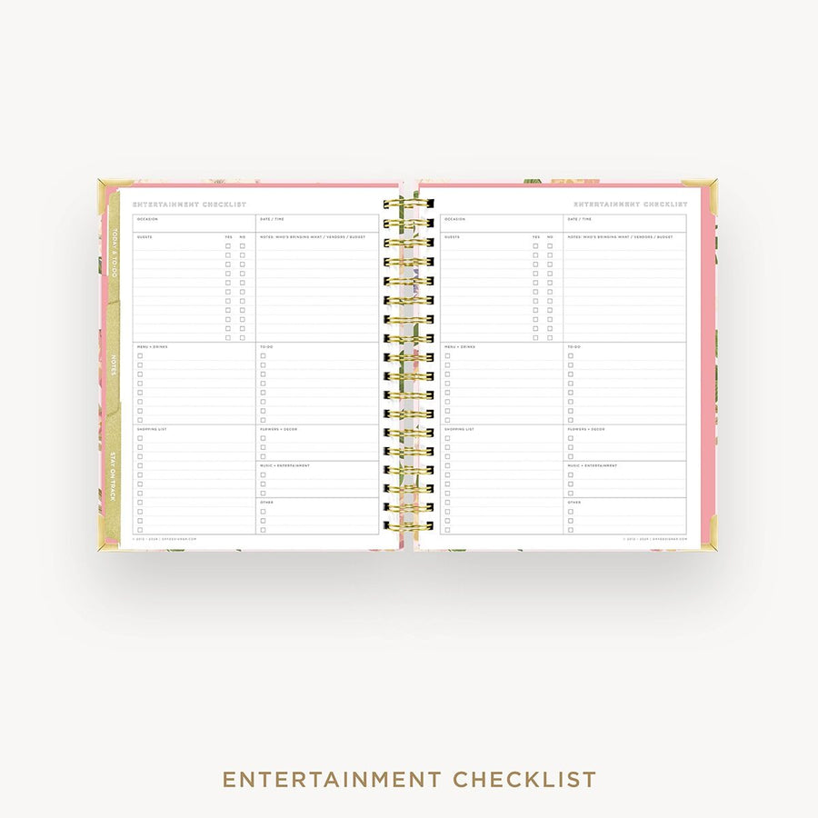 Day Designer 2026-27 weekly planner: Heirloom cover with entertainment party planner