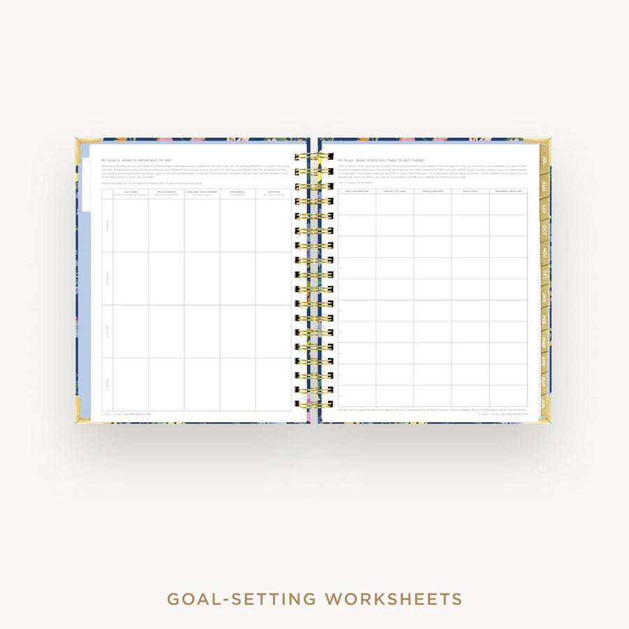 Day Designer 2026-27 daily planner: Day Lily cover with goals worksheet